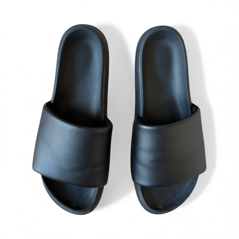H&M Mens Black Pool Slides - Size 45 - Picture 3 of 4